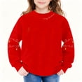 thumbnail image 4 of Cowsor Chandail à Col Rond Surdimensionné Style Varsity pour Femmes à Manches Longues, Décontracté, Mode, Haut à Enfiler, Tenues d'Automne, 4 of 6