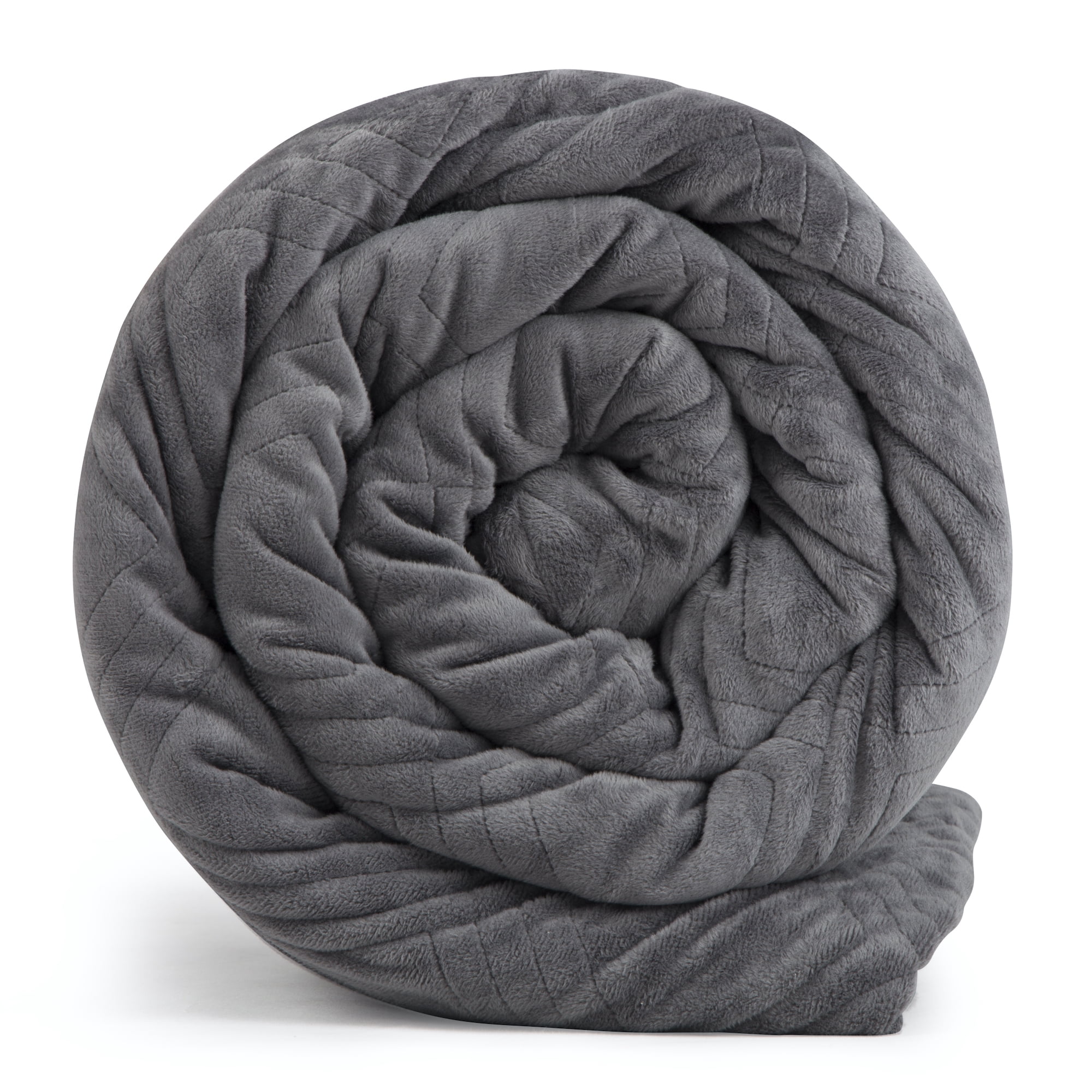 Hush Classic Couverture Pondérée 15 lb. Jumeau 60 Po x 80 Po avec Housse de Couette, Gris