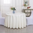 thumbnail image 4 of Nappe Ronde 70 Pouces - Coton Polyester, Résistante aux Plis/à la Décoloration, Réutilisable - Nappe Jacquard - 1 Pce Nappe Circulaire pour Salle à Manger, Mariage et Fête d'Anniversaire, 4 of 6