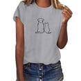thumbnail image 4 of T-shirts Graphiques pour Femmes Mode Hauts pour Femmes Manches Courtes Blouse Ample Col Rond T-Shirt Imprimé T-Shirt Hauts Chemises à Manches Courtes pour Femmes T-Shirts Sois Gentille pour Femmes Chemisiers à Manches Courtes pour Femmes, 4 of 4