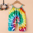 thumbnail image 2 of Toddle Sleeveless Jumpsuit with Tie-dye Pattern Printing Elastic Closure Clothing, 2 of 3