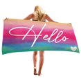 thumbnail image 2 of Sandproof Beach Blanket Lightweight Microfiber Beach Towel Super Lightweight Colorful Bath Towel Sandproof Beach Blanket Multi-Purpose Towel for Travel Swimming Pool 30X60 Inch, 2 of 4