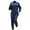 Dark Blue, variant on Men's Heavy Duty Work Coveralls, Zip Front Utility Jumpsuit with Multiple Pockets, Durable Polyester for Industrial and Construction Use