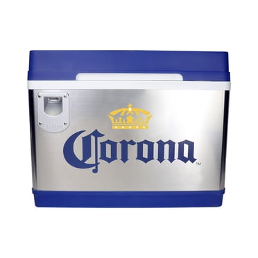 Corona 44-Quart Cruiser Iceless Cooler with Bottle Opener, 12V Travel Fridge, Holds 24 Bottles