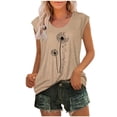 thumbnail image 1 of Birdeem Womens Cap Sleeve Tops Summer Tank Top Casual Basic Tees Shirts Loose Blouses, 1 of 12