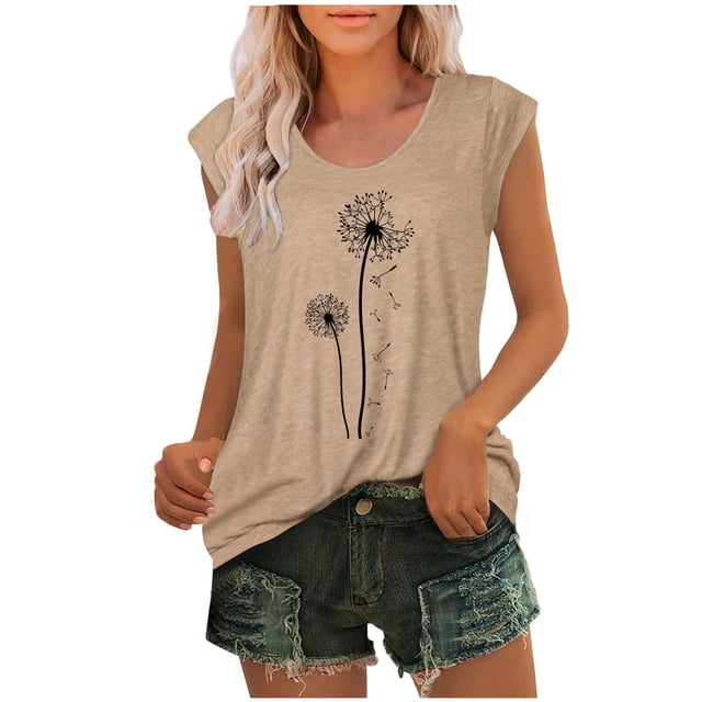 Birdeem Womens Cap Sleeve Tops Summer Tank Top Casual Basic Tees Shirts Loose Blouses
