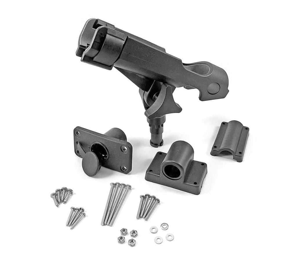 Blue Dog Support de canne à pêche marine pour bateau, support de canne Powerlock réglable à 360 degrés pour kayak, canoë – Installation facile