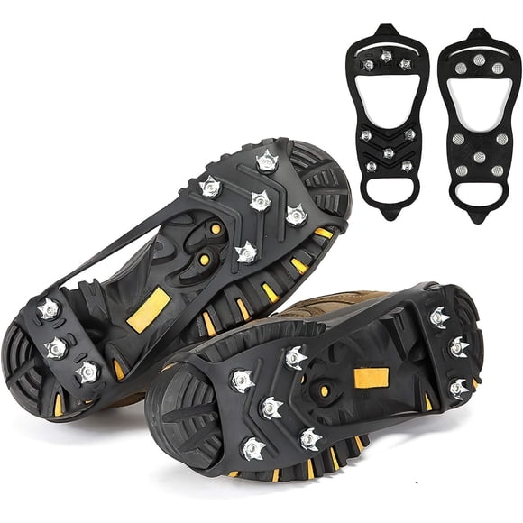 Crampons for Boots, crampons for Hiking and Anti-Skid, Walking Traction Cleats for Walking on Snow and ice, Upgraded Stainless Steel Cleats, The Best Choice for Winter Hiking Gear (XL)