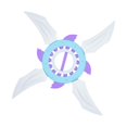 thumbnail image 1 of Blue Light Up Spinning Flywheel Toy Glowing Led Hand Ninja Star Light Sword For Kids, 1 of 7
