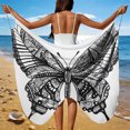 thumbnail image 3 of NSLGXD Cache-Maillot Papillon pour Femmes Bretelles Spaghetti Robe Portefeuille de Plage Été Protection Solaire Sans Manches Tenue de Plage Cache-Maillots Blanc Cache-Maillots, Taille P-5TG, 3 of 10