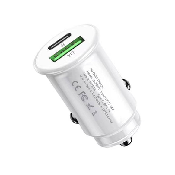 Pengecas Kereta USB C, Logam Mini Tersembunyi, Pengecasan Super Pantas, Penyesuai Ceruk, 12v, Soket Usb,