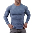thumbnail image 2 of IROINNID Pull à Col Rond pour Hommes Manches Longues Mi-Long Couleur Unie Chaud Automne et Hiver Chemises de Sport s, 2 of 3