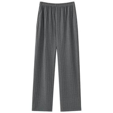 Posijego Pantalon de Pyjama Grande Taille pour Femmes, Pantalon de Sommeil avec Poches, Taille Haute, Jambe Grand Ample, Pantalon de Détente