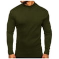 thumbnail image 2 of QIPOPIQ Mens Half Turtleneck Long Sleeve Pullover Basic Designed Undershirt Stretch Slim Fit Sweaters Clearance, 2 of 3
