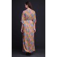 thumbnail image 4 of Bimba Rayon Colorful Feather Printed Womens Long MaxiDressGown With Side Slit-X-Large, 4 of 6