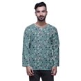 thumbnail image 1 of Atasi Printed Keyhole Nack Short Kurta Men ShirtWith Long Sleeves For Men, 1 of 1