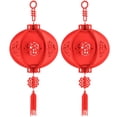 thumbnail image 1 of 2pcs Chinese Lantern Hand-made Felt Lantern Pendant Festive Hanging Chinese Lantern Decor, 1 of 6