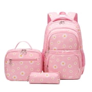 3 Pcs/Set Children's Backpacks Student School Bag for Girls Waterproof School bags With Lunch bag Pencil Case Kids Backpack Rucksack