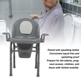 thumbnail image 4 of Toilet Chair Seating, Anti Rollover Non Slip Strong Bearing Steel Pipe Structure Bedside Commode Easy Assembly Height Adjustable  for Home for Pregnant Women, 4 of 7