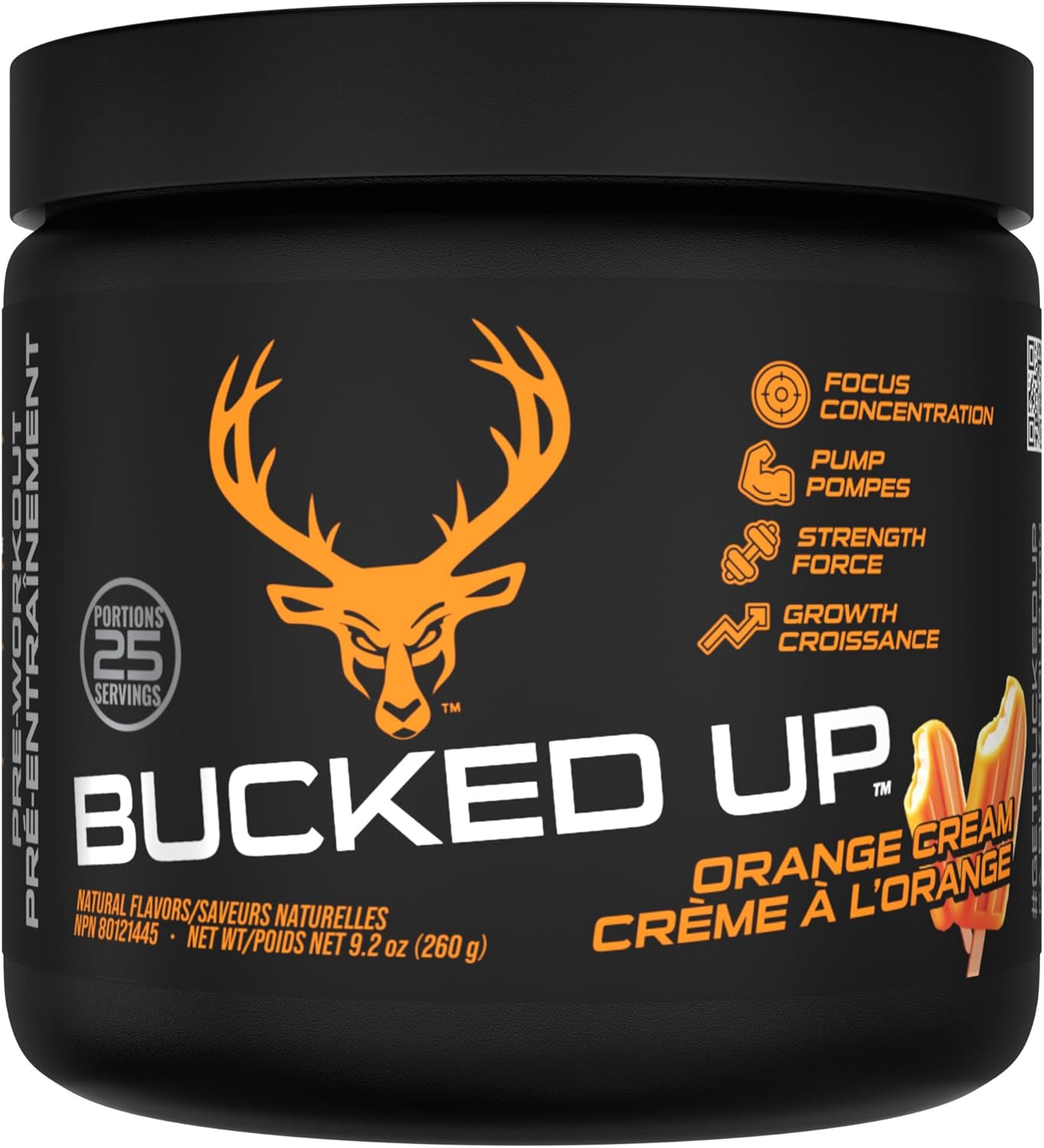 Bucked Up Pre-Workout Powder, 25 Serve (Orange Cream)