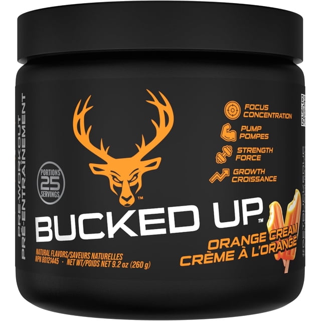 Bucked Up Pre-Workout Powder, 25 Serve (Orange Cream)