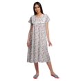 thumbnail image 1 of Moomaya Printed Short Sleeve Nightdress For Ladies Button Placket Nightwear, 1 of 5