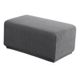 thumbnail image 4 of Stretch Ottoman Cover Ottoman Slipcovers Rectangle Foot Stool Covers Ottoman Foot Rest Cover Jacquard Fabric with Elastic Bottom, 4 of 6