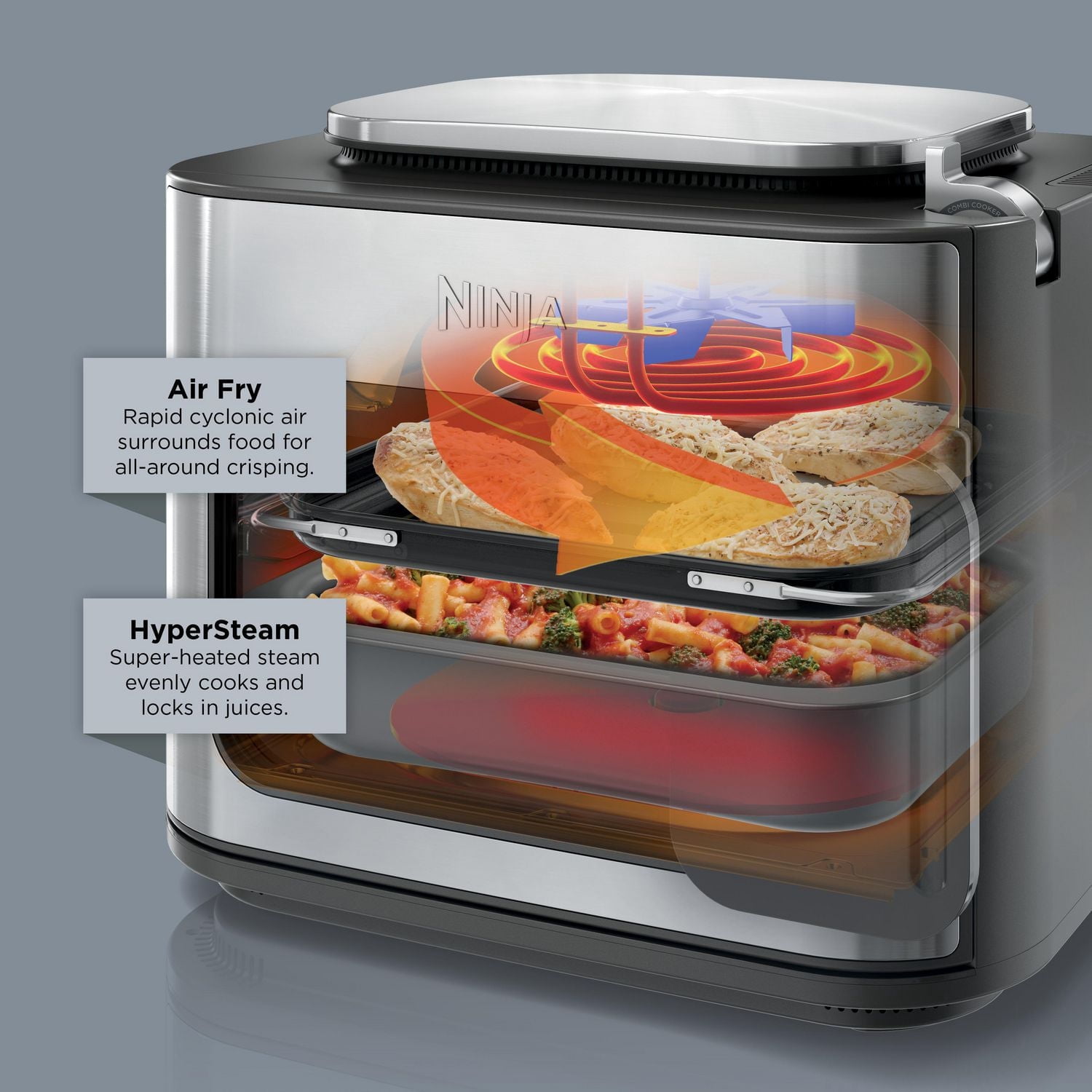 Multicuiseur, four et friteuse à air chaud tout-en-un Combi SFP701C de Ninja