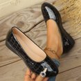 thumbnail image 2 of Flat for Womens Slip on Almond Toe Stone Embossing Micro Wedge Soft Sole Spring Summer Casual Shoes Black, 2 of 9