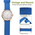 thumbnail image 2 of Unisex Perlon Nylon Bracelet with Stainless Steel Silver Buckle, Blue, 20mm, 2 of 6