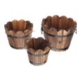 thumbnail image 1 of 3 Pcs Pots de Fleurs Polyvalents Pots de Fleurs en Bois Durables Jardinières Rétro, 1 of 8