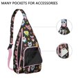 thumbnail image 4 of Owl Print Crossbody Sling Bag - Fashionable Night Owl Design Shoulder Backpack with Layered Storage Pockets, 4 of 4