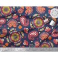 thumbnail image 3 of Soimoi polyester Crepe Fabric Mandala & Paisley Ethnic Print Fabric by Yard 52 Inch Wide, 3 of 3