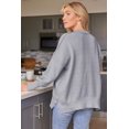 thumbnail image 2 of ORUYROP Women's Crewneck Batwing Long Sleeve Sweater 2023 Fall Oversized Ribbed Knit Side Slit Pullover Top, 2 of 7