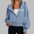 thumbnail image 2 of Veste en Polaire pour Femmes, Veste à Capuche Confortable avec Manches Longues, Coupe Ample, 2 of 5