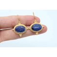 thumbnail image 4 of Boucles d'Oreilles en Lapis-Lazuli en Forme Ovale Naturelle Cadeau pour Femme, 4 of 4