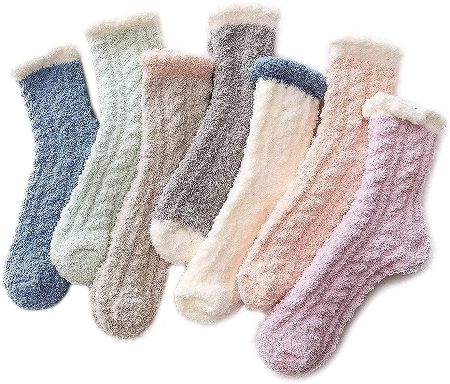 Womens Fuzzy Socks Slipper Winter Fluffy Cozy Cabin Warm Soft Fleece Comfy Home Christmas Gift Stocking Stuffers
