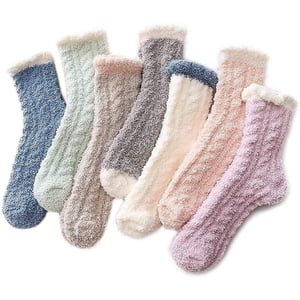 Womens Fuzzy Socks Slipper Winter Fluffy Cozy Cabin Warm Soft Fleece Comfy Home Christmas Gift Stocking Stuffers
