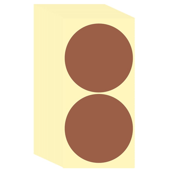 Uxcell 120 Pcs Colored Dot Stickers Labels, 4 Inch Circle Price Stickers Self Adhesive Circle Tags Coding Labels for Office Business Yard Sale Garage Sale Home Decor, Brown