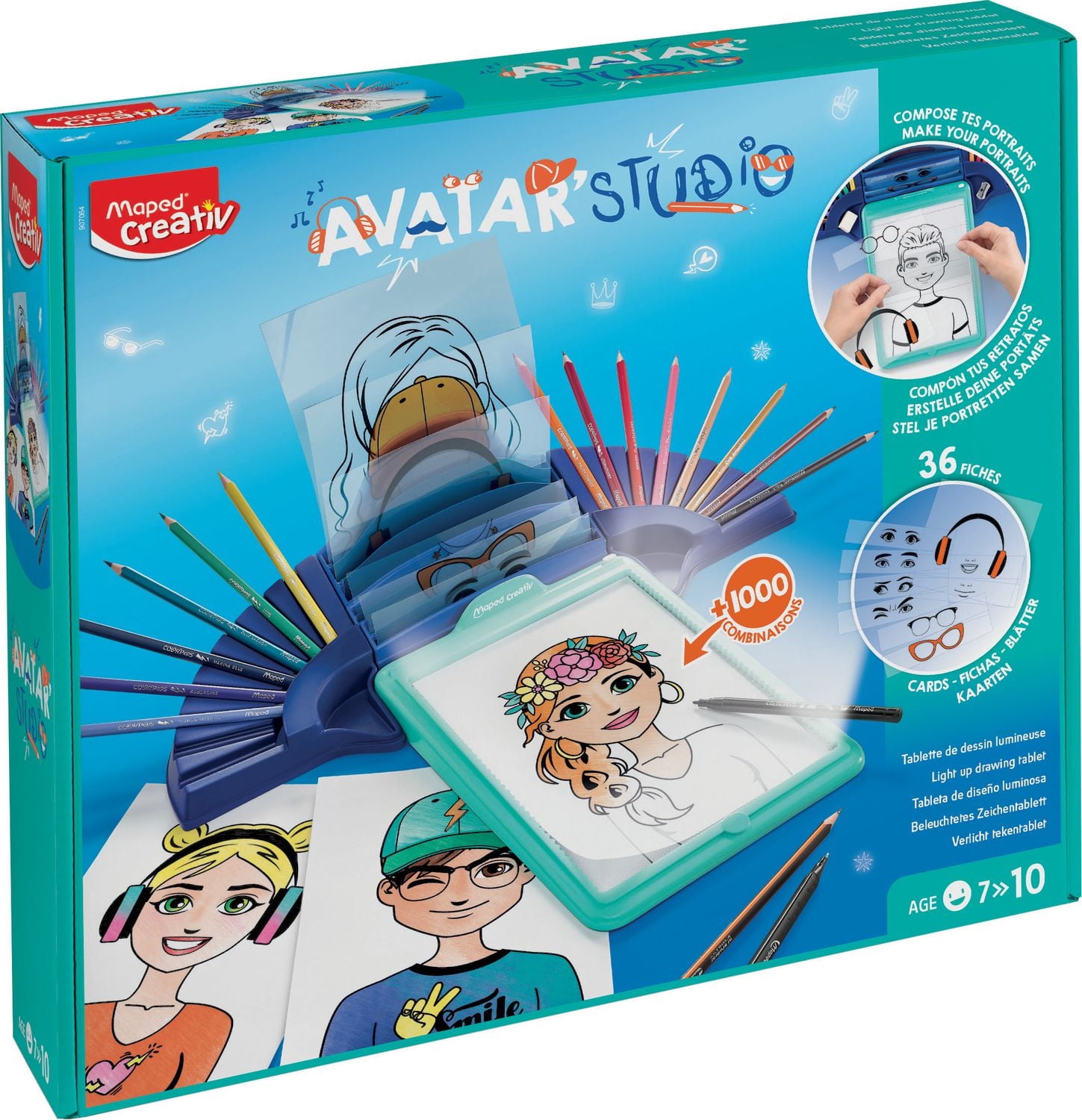 Maped Creativ - machine a dessin Avatar Studio - Tablette Lumineuse de dessin