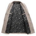 thumbnail image 3 of RKSTN Jackets for Men Fall Fashion Solid Color Pocket Zipper Long Sleeved Double-layer Collar Wool Coat Mens Coats, 3 of 4