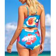 thumbnail image 3 of Ensemble Débardeur à Bretelles Spaghetti Imprimé Floral Bleu pour Femme, 3 of 9