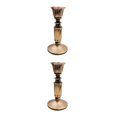 thumbnail image 2 of Thinsony Pillar Candle Holder Candlelight Home Decor Party for Dining Christmas Bronze Type B 2Set, 2 of 6