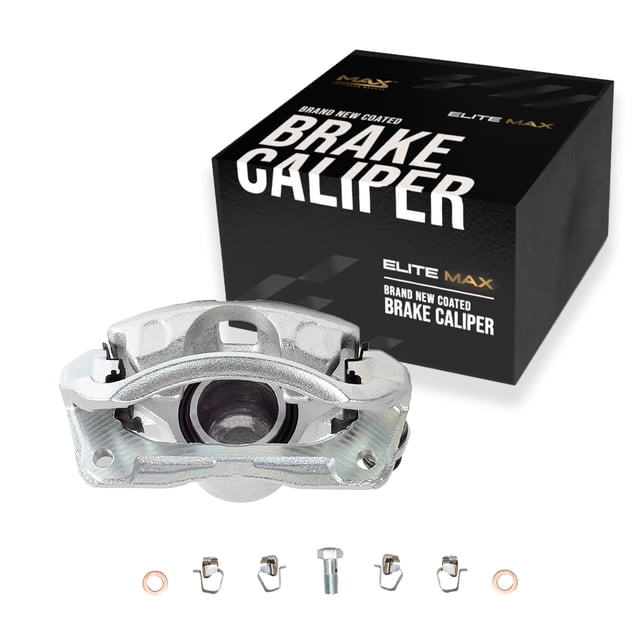 Max Advanced Brakes – EliteMAX Rear Brake Caliper for 2006-2012 Ford Fusion, Driver Side, Geomet Coated, Hardware Included, Disc Brake Caliper Assembly w/ Bracket