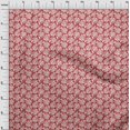 thumbnail image 4 of oneOone Tissu Popeline de Coton Rouge Matériel de Robe Tropicale Tissu Imprimé Tissu au Mètre 42 Pouces de Large, 4 of 5