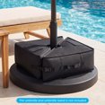 thumbnail image 2 of Gymax Lot de 2 Base Carrée pour Parasol Poids pour Sac de Sable Support de Parasol de Patio avec Fentes, 2 of 10
