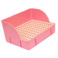 thumbnail image 1 of MERIGLARE Rabbit Litter Box Bedpan Corner Toilet Box for Chinchillas Guinea Pigs Bunny pink pp mesh, 1 of 9