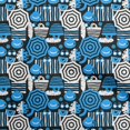 thumbnail image 1 of oneOone Georgette Viscose Blue Fabric Beach Sewing Craft Projects Fabric Prints By Yard 42 Inch Wide, 1 of 4