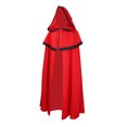 thumbnail image 2 of Haut à Capuche Patchwork Solide pour Hommes Décontracté Fête Rétro Gothique Long Cape Tenue de Scène, 2 of 9