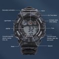 thumbnail image 4 of Montre de Sport à DEL Camouflage, Montre Numérique Camouflage pour Enfants avec Rétroéclairage à DEL pour l'Extérieur Bleu,Noir, 4 of 7